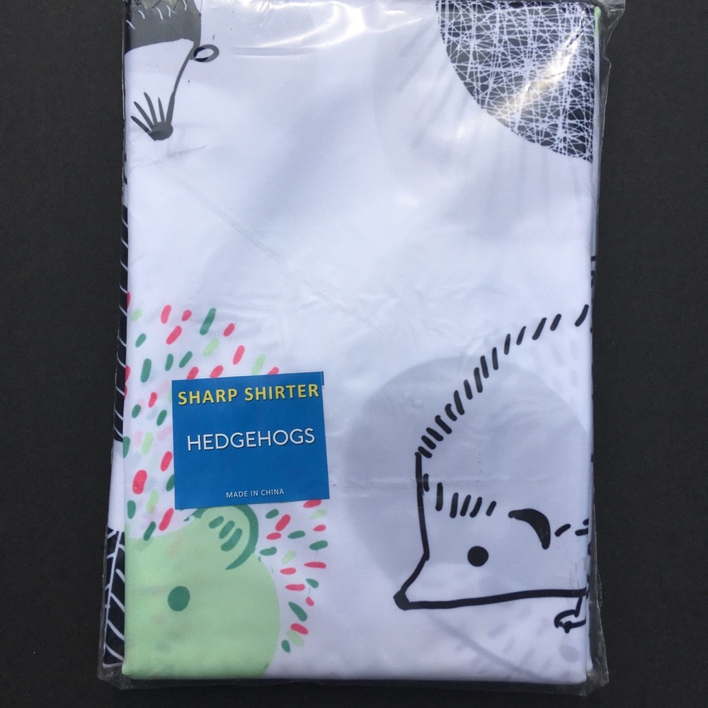 Hedgehogs Shower Curtain Sharp Shirter Polyester Includes Plastic Rings NIP